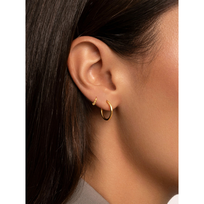 Orecchino Singolo Pebbles Xs Argento Placcato Oro