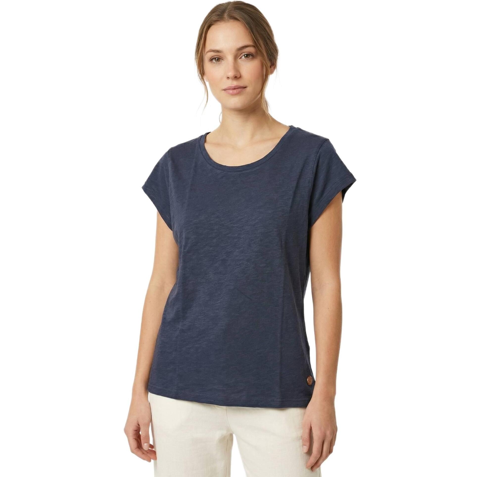 Camiseta de manga corta estilo safari urbano para mujer