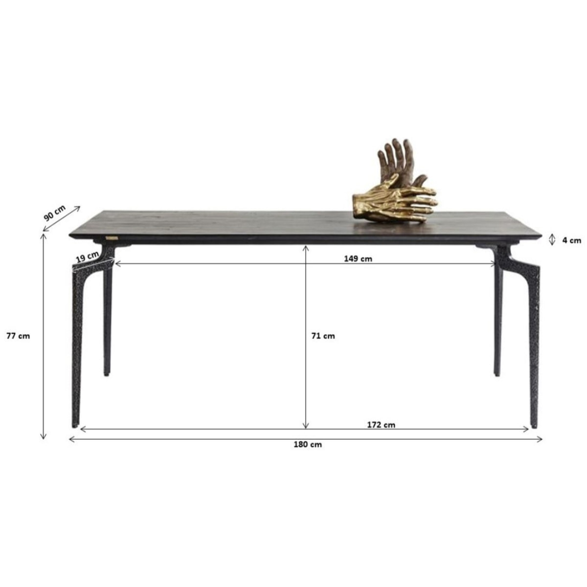 Table Bug 180x90cm Kare Design