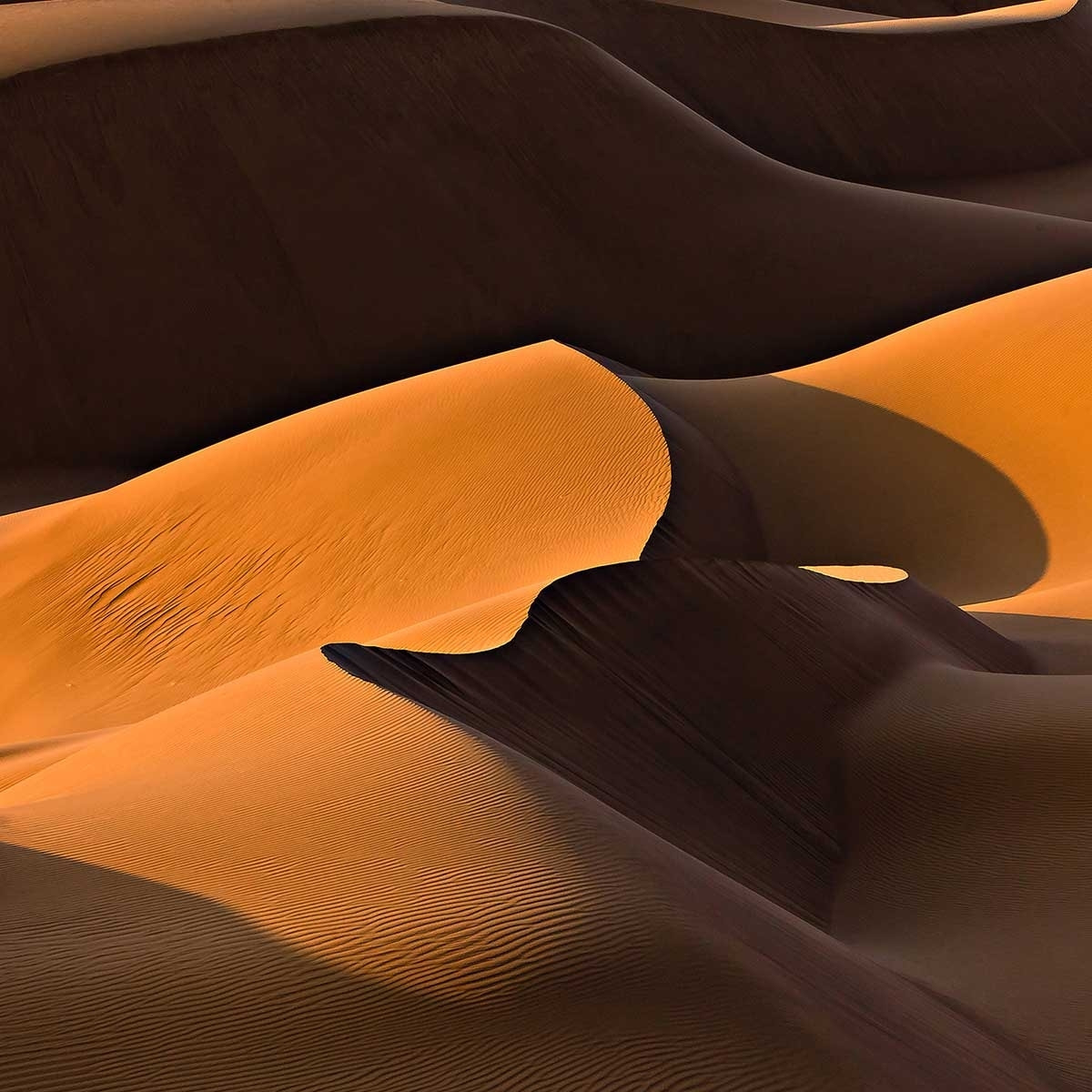 Affiche dune d'Iran Affiche sous cadre bois