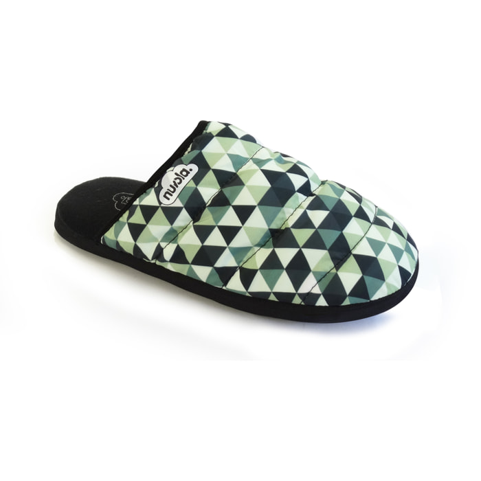 Zapatilla de estar por casa ,Zueco Geo Suela de Goma.