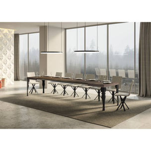 Mesa extensible 90x200/460 cm Paxon Nogal estructura Antracita