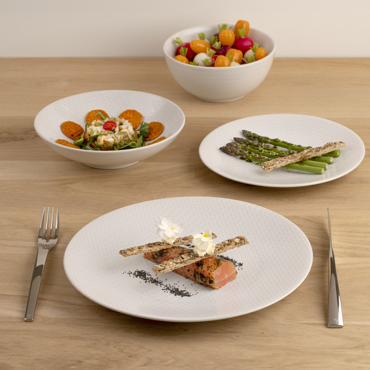 Eze - Assiette salade et pâtes (lot de 6)