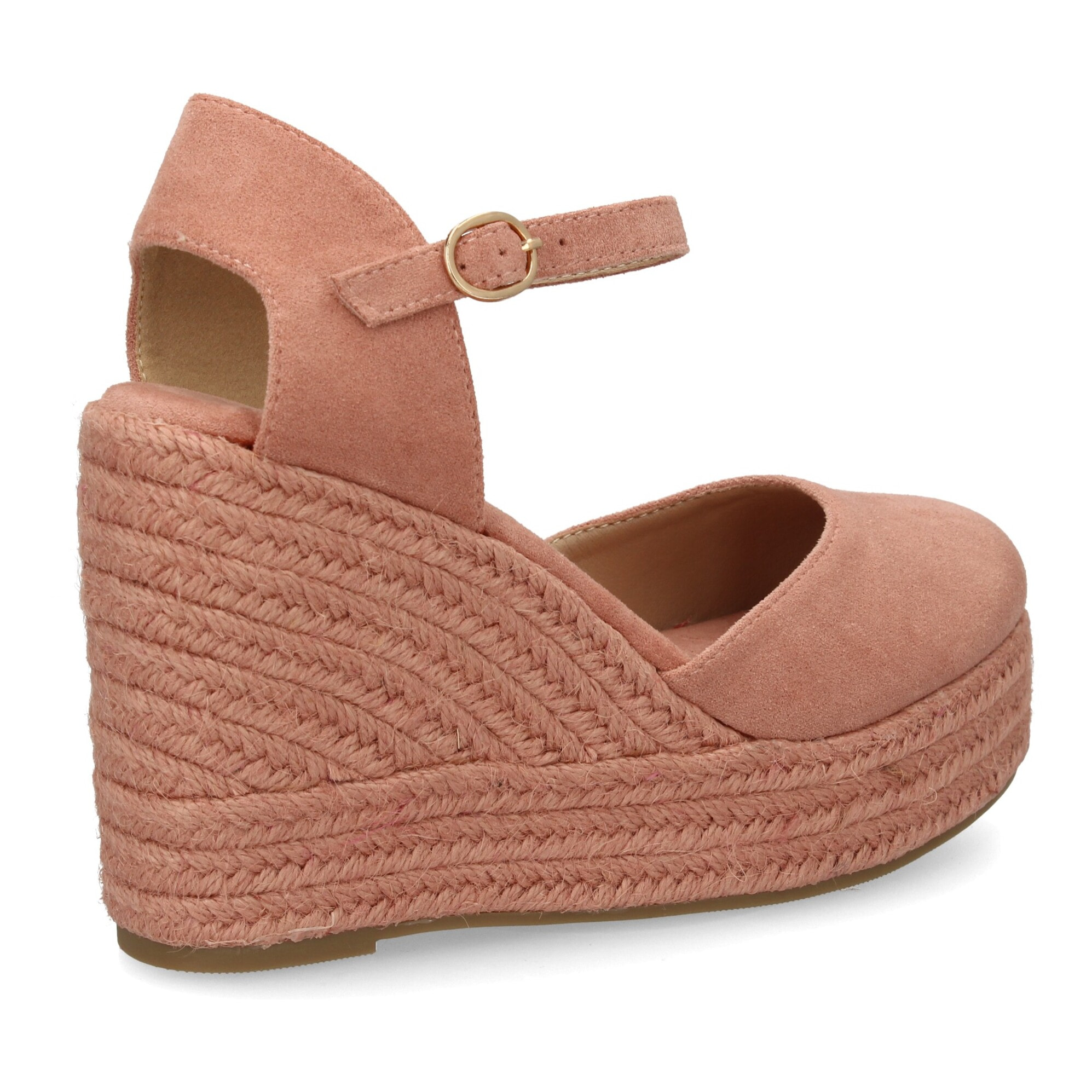 Alpargata cuña mujer talon cerrado y pulsera tobillo
