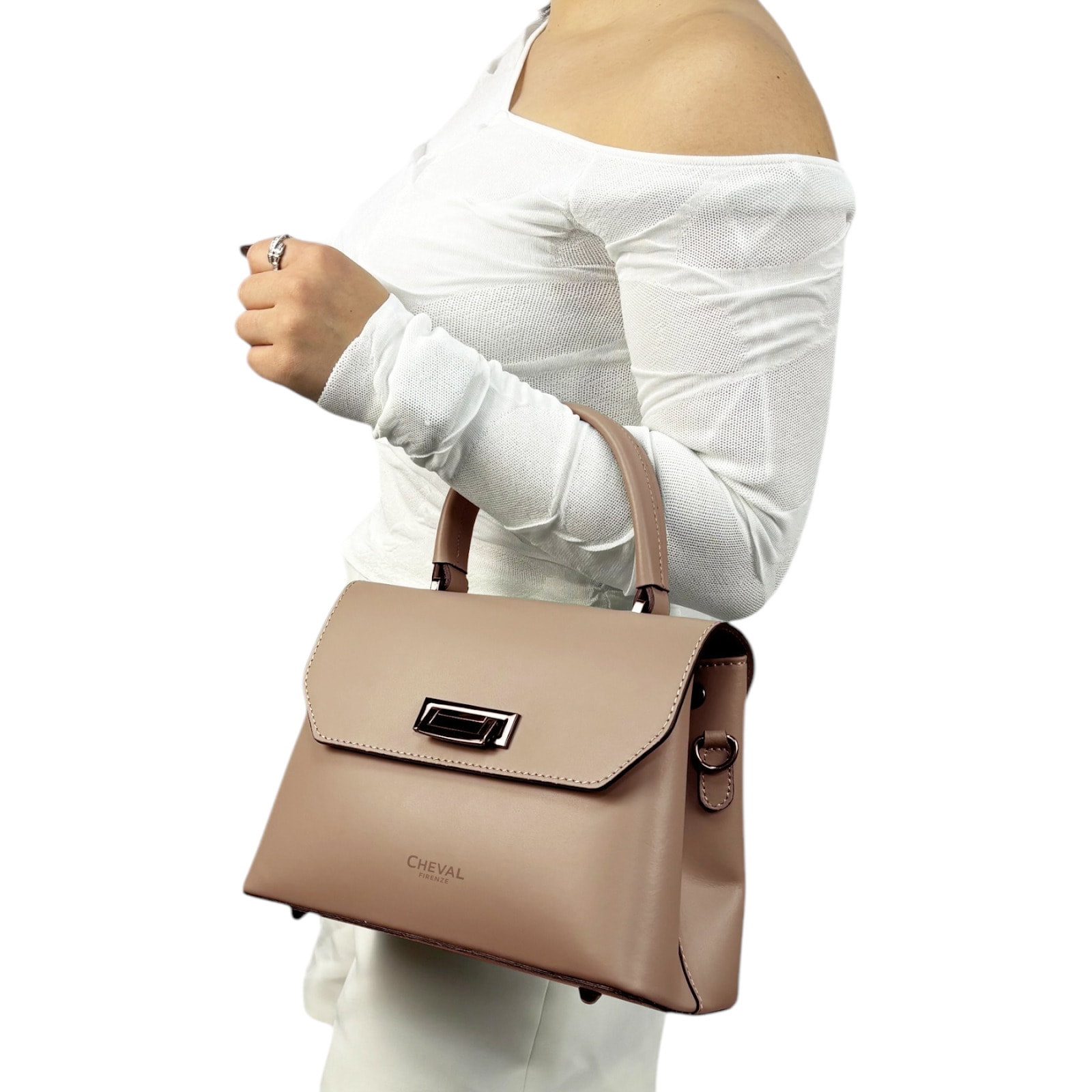 Bolso de mano Cheval Firenze Vittoria Taupe