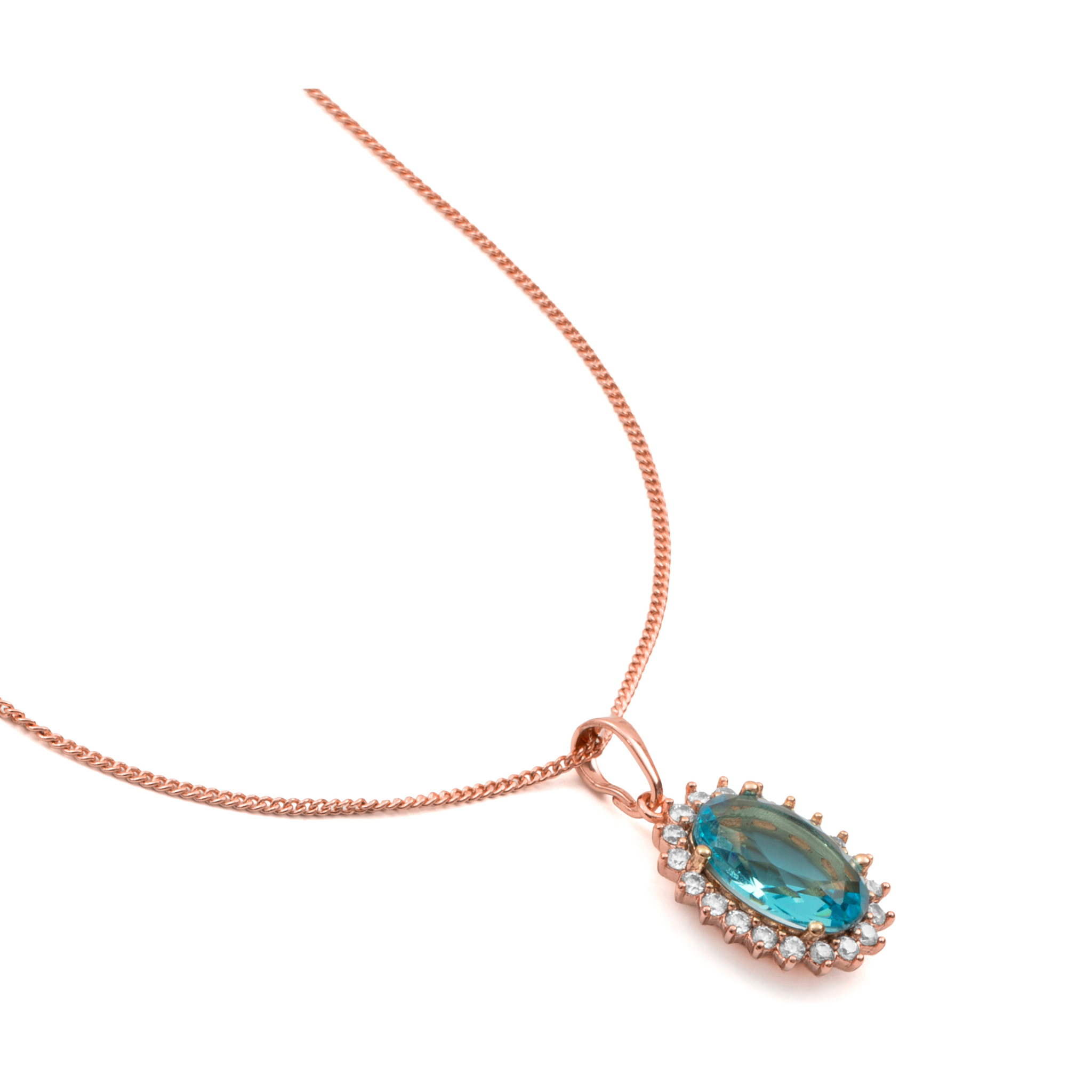 Collar Huape acabado oro rosa 18k