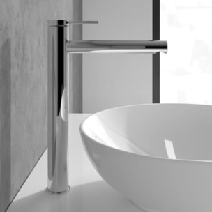 Mitigeur lavabo surélevé Loop & Friends sans tirette Chrome