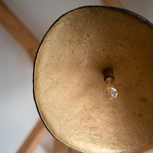 Suspension en papier et fil noir 71 cm - Milano