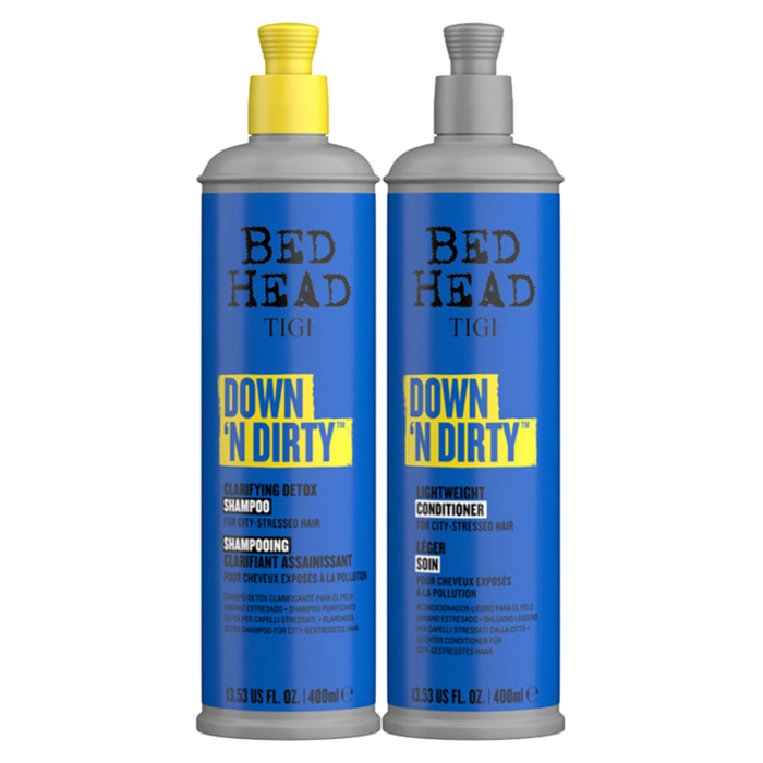 TIGI Kit Bed Head Down 'N Dirty Clarifying Shampoo 400ml + Conditioner 400ml