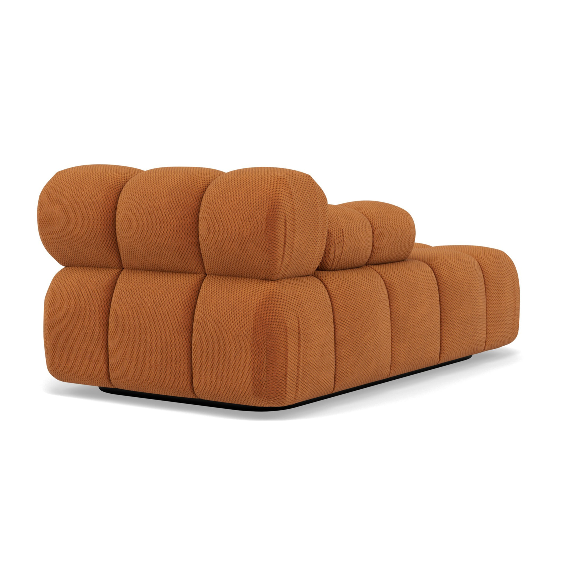 Ruby - module d'assise méridienne gauche en velours texturé - Terracotta