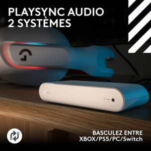 Casque gamer LOGITECH A20X Blanc + base