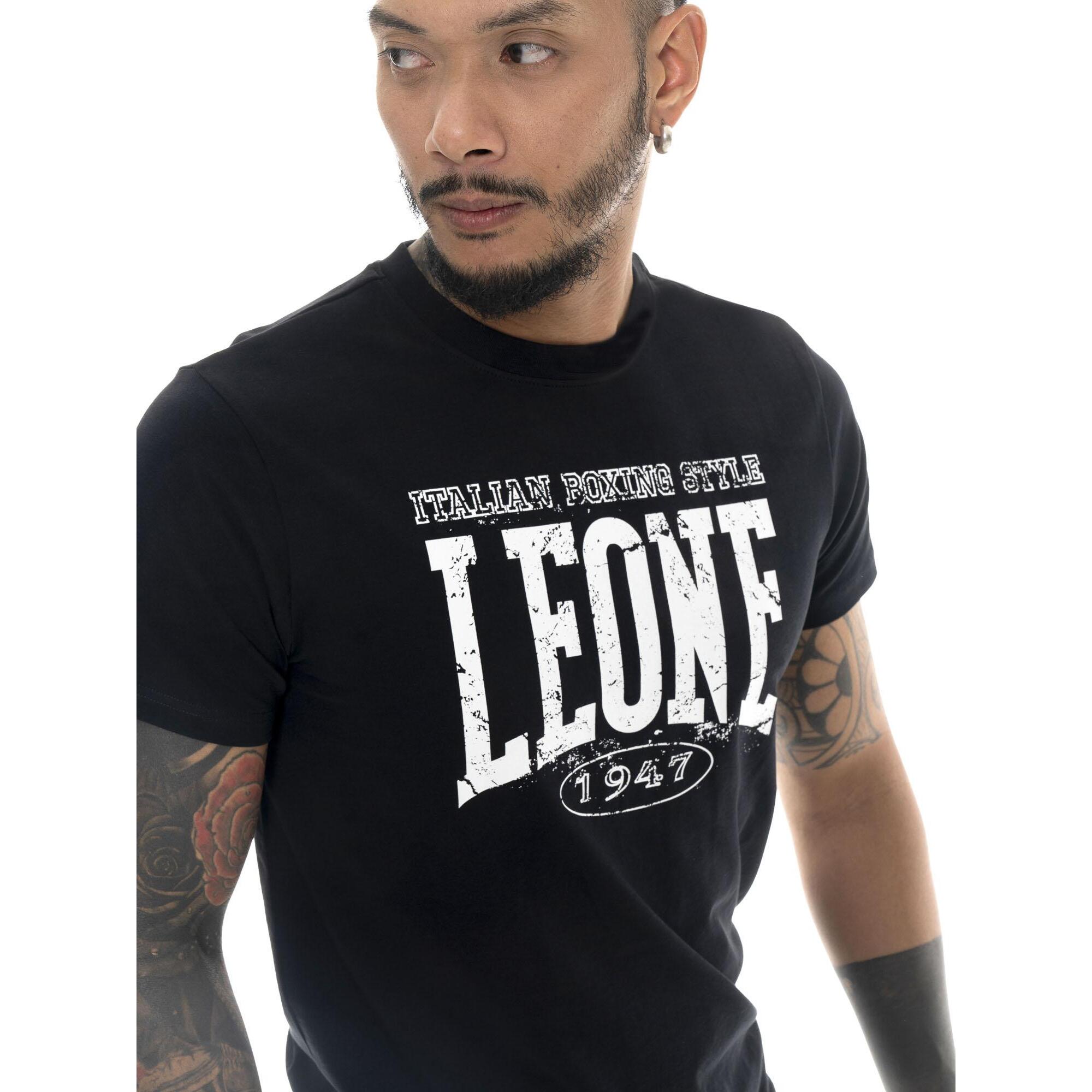 T-shirt da uomo in cotone elasticizzato Leone Boxing Legend
