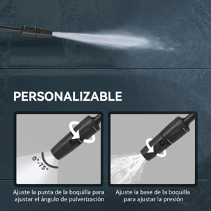 Hidrolimpiadora de Alta Presión 2200W, Presión 170 Bar, Caudal 420 L/h, con Bomba de Aluminio, Parada Automática, Manguera de 6 m, Incluye Botella de Espuma y Boquilla Ajustable Verde y Negro