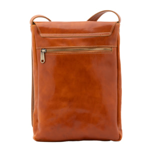 Borsa a tracolla  da uomo In Vera pelle Made in Italy 24x30x4 cm