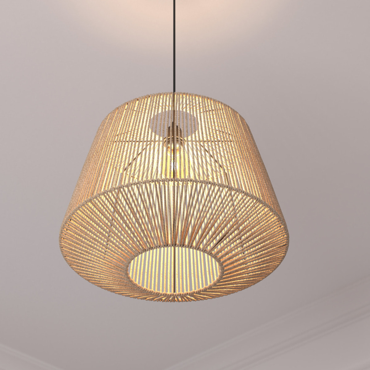 Suspension "Jily" beige D48cm