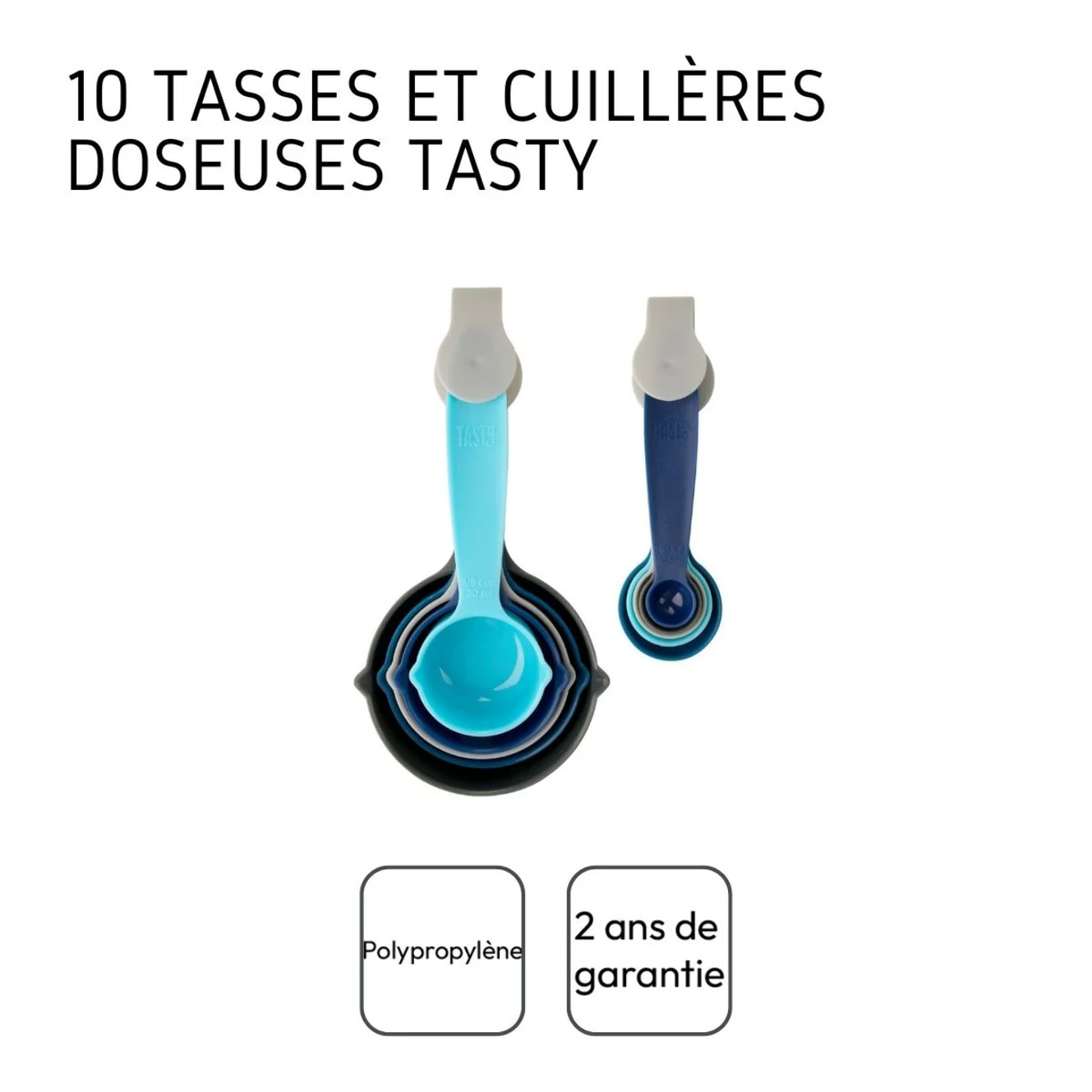 Lot de 10 tasses et cuillères doseuses Tasty Core