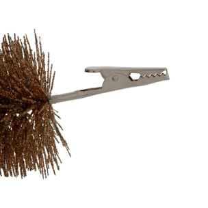 Décoration de sapin sapin x4 marron 15cm