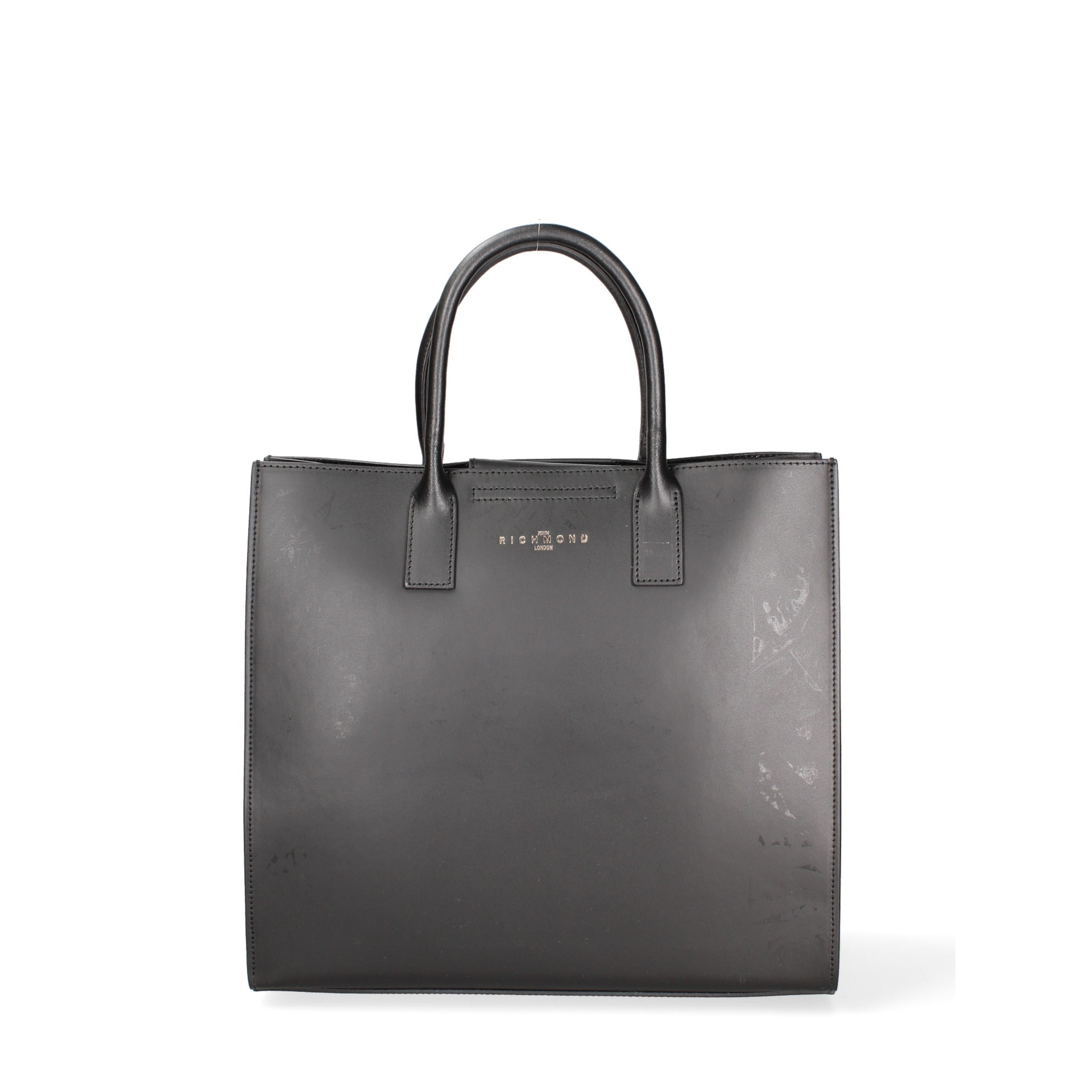 Borsa a mano da donna Made in Italy - Serpenta - Pelle e Cotone - 34.0 x 32.0 x 12.5 cm