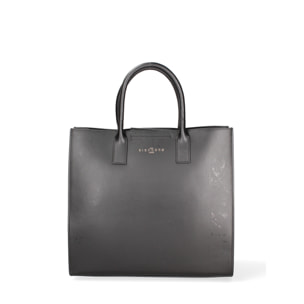 Borsa a mano da donna Made in Italy - Serpenta - Pelle e Cotone - 34.0 x 32.0 x 12.5 cm