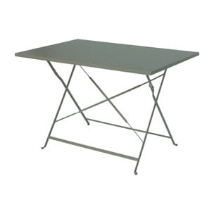 Table de jardin bistrot pliante métal + 4 assises EMILIA