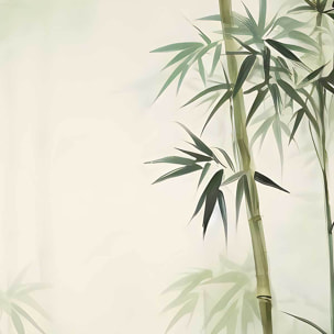 Tableau forêt de bambous zen Toile imprimée