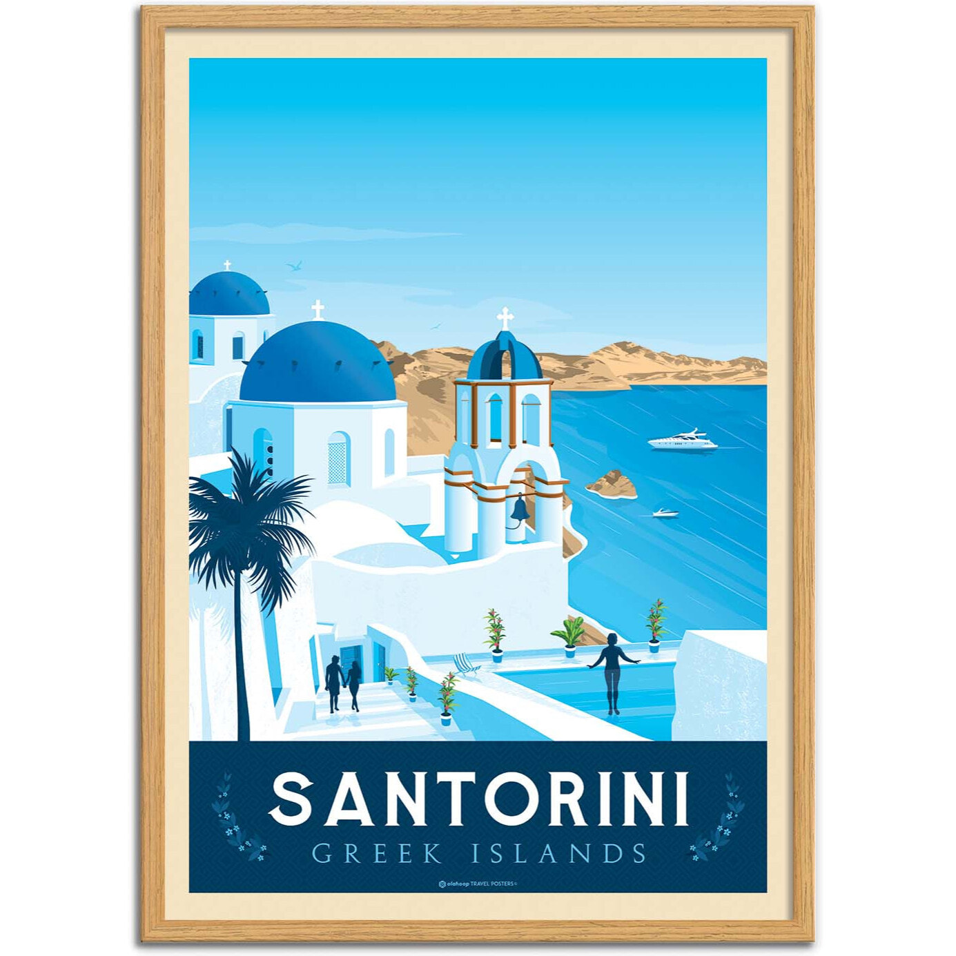 Affiche - Santorini - Olahoop Travel Posters