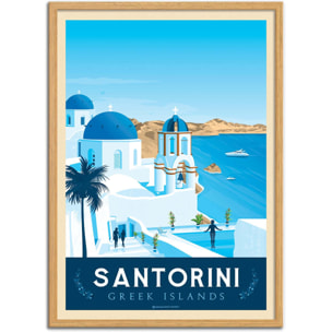 Affiche - Santorini - Olahoop Travel Posters