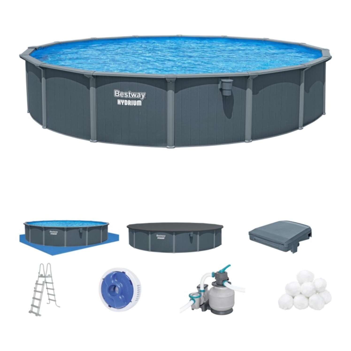 Bestway Piscine hors sol Ronde Hydrium™ 732 x 132 cm