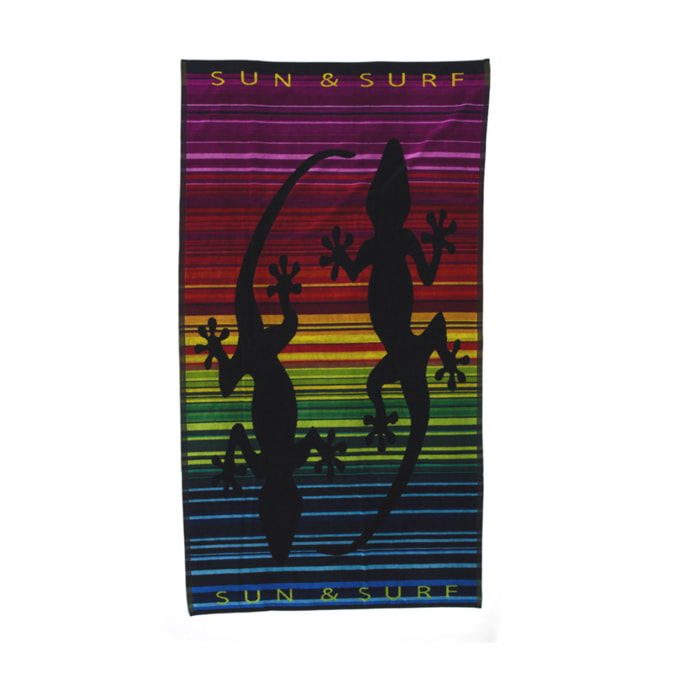 Telo Mare Spugna Jacquard Spiaggia Disegno Sun&Surf
