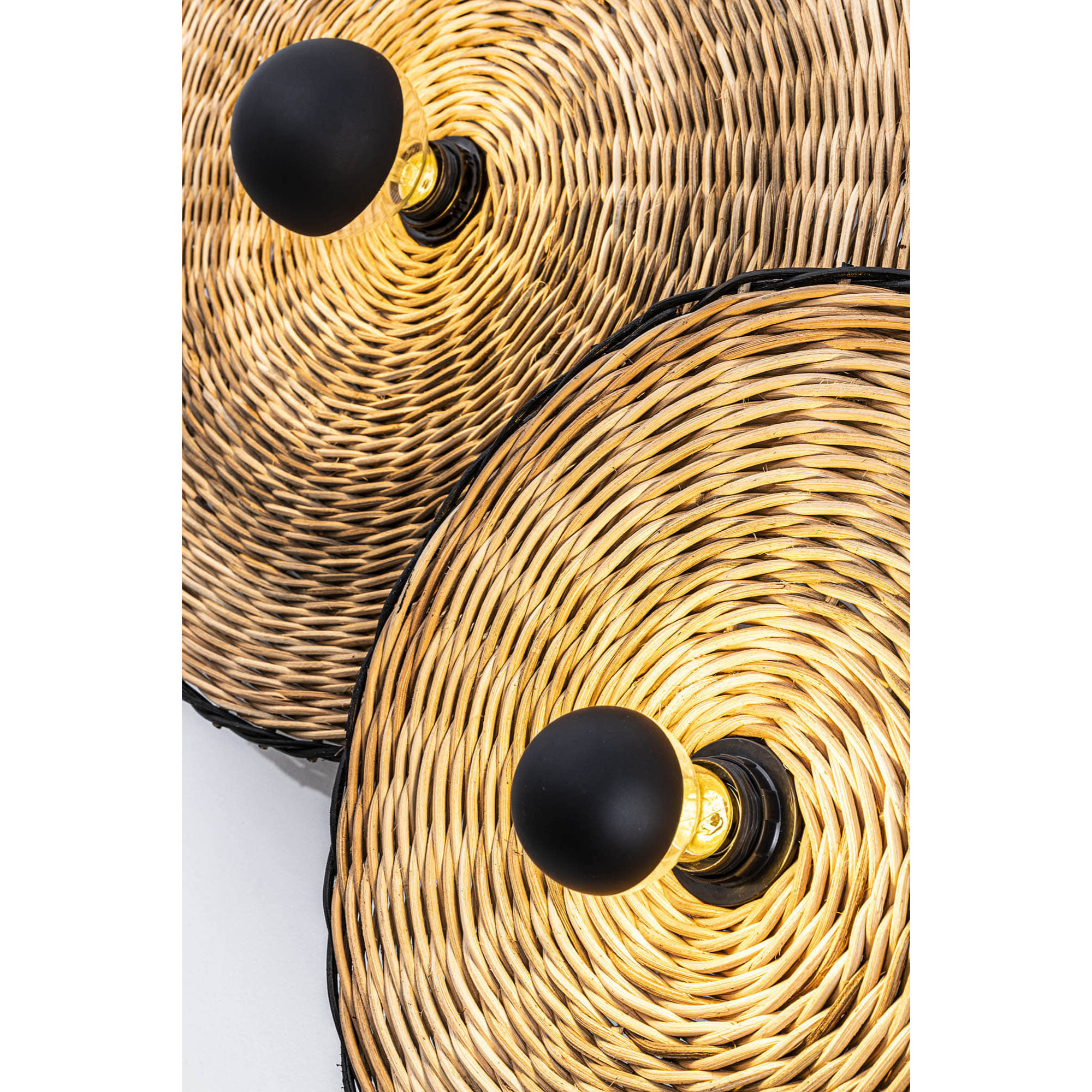 COSTAS 400 H140 Aplique/plafón negra/ratán