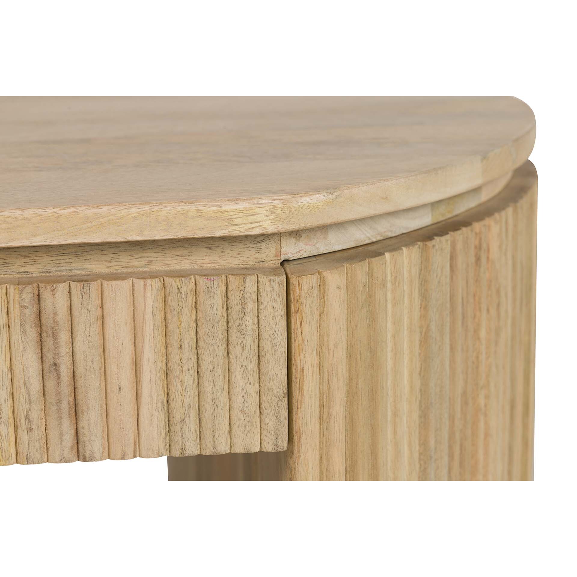 Mesa Centro Madera Mango Marrón Myra 140x70x45 Cm