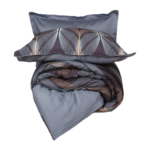 Housse de couette + taies oreiller satin de coton "La mer"