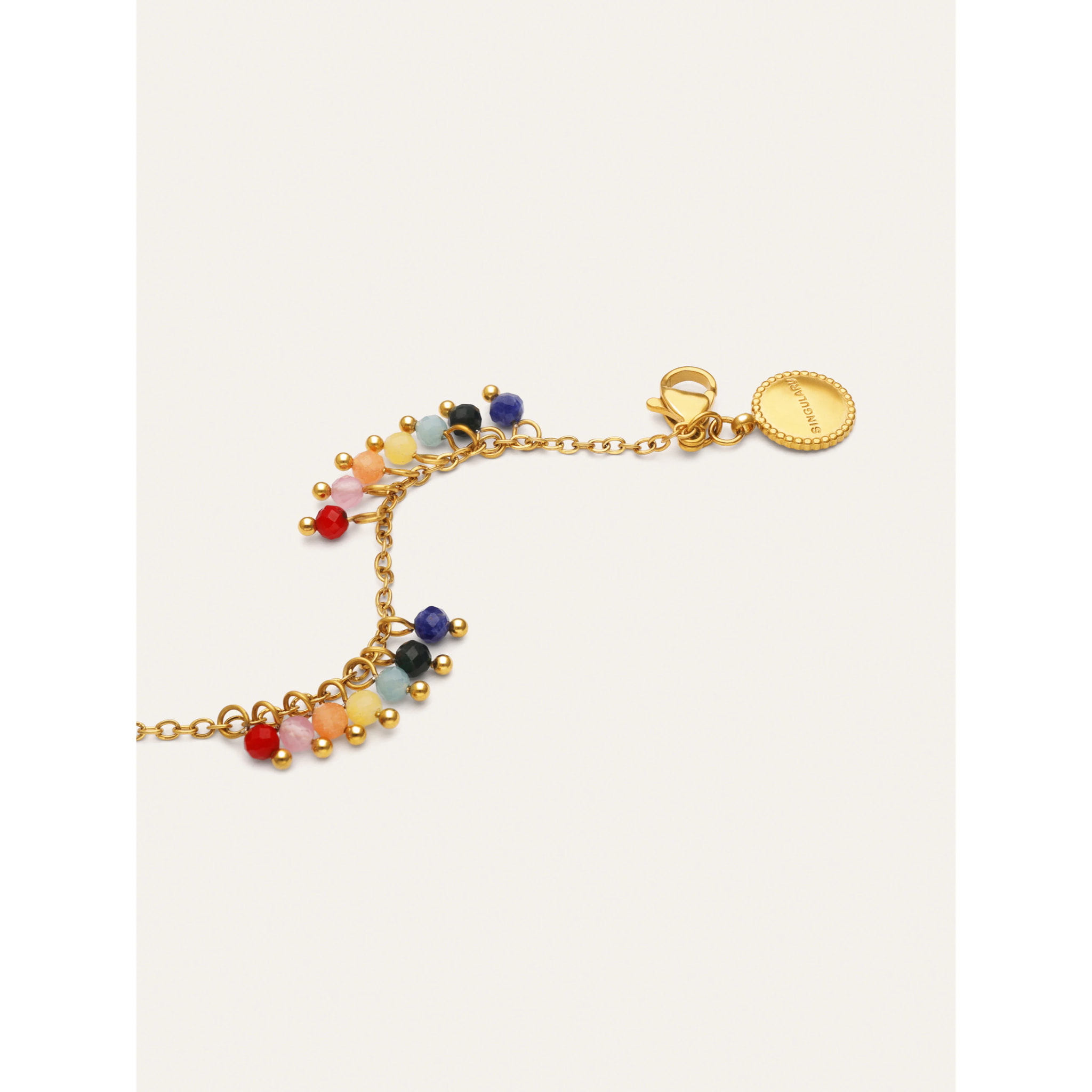 Pulsera Palmar Colors Acero Baño Oro