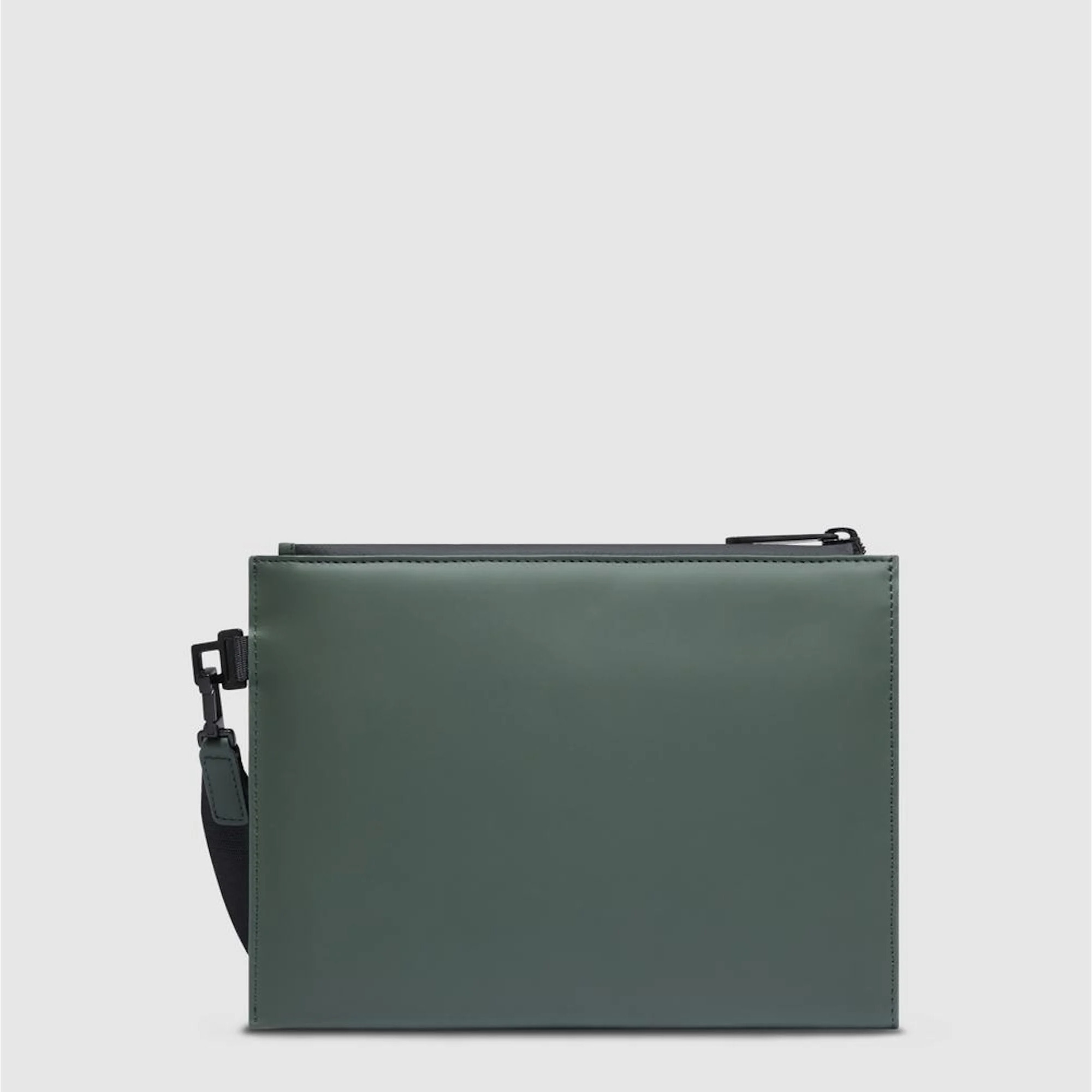 Piquadro Pochette in tessuto gommato resistente all'acqua con polsiera rimovibile