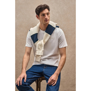 Camiseta blanca con parche personalizado Polo Club