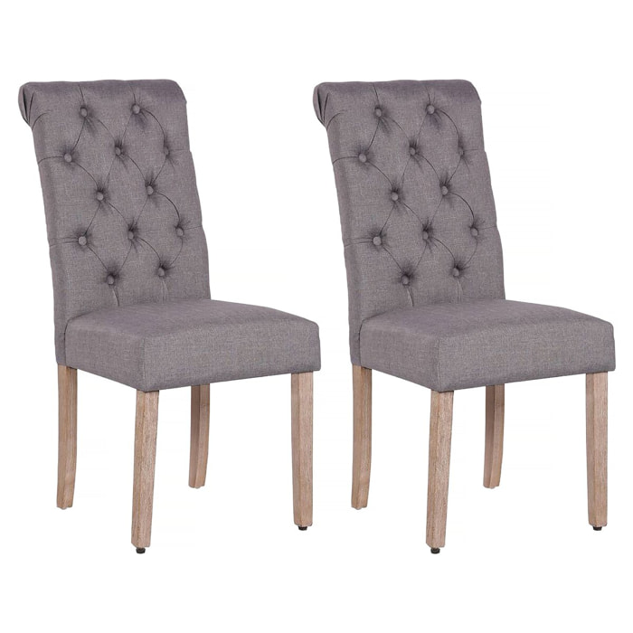 Lot de 2 Chaises "Estelle" - Gris