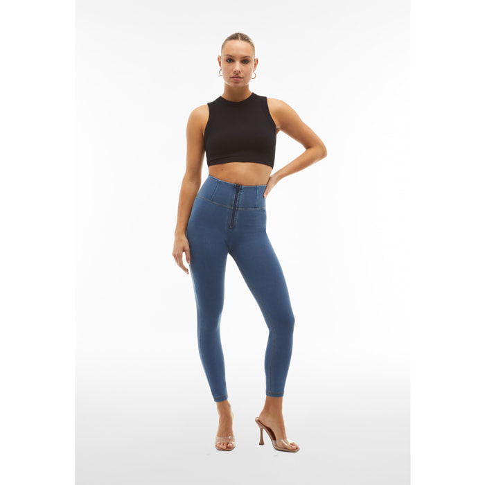 Jeggings push up WR.UP® 7/8 superskinny vita alta con zip