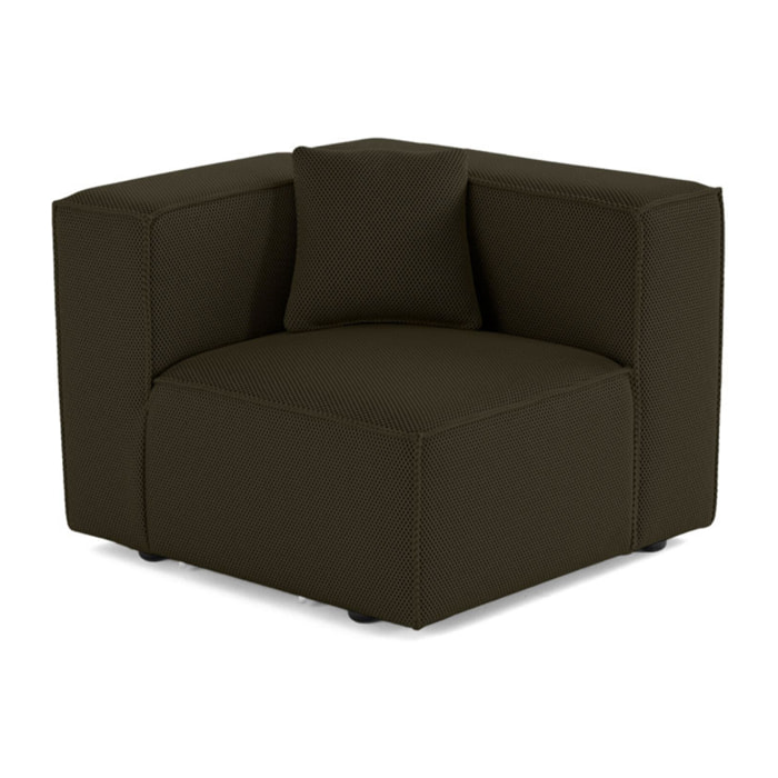 Arty - module d'assise droit - en tissu mailles 3D - Vert
