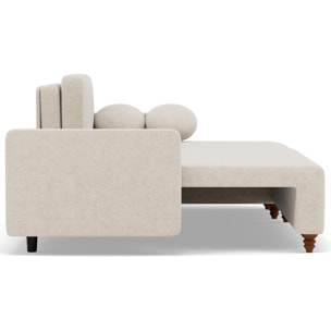 Calypso - canapé d'angle réversible 4 places convertible avec coffre en tissu - Beige