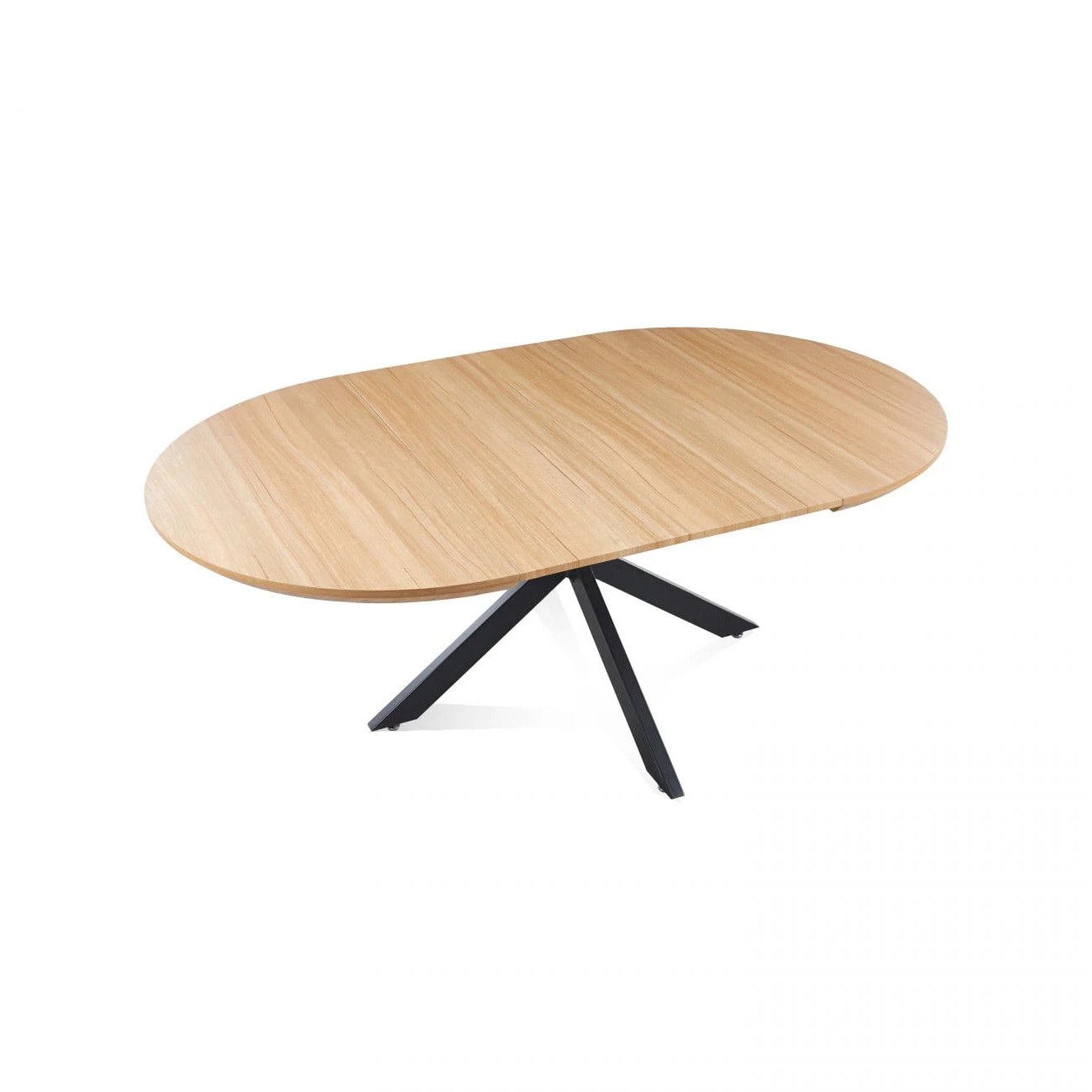 Mesa redonda extensible Asuna Roble Negro