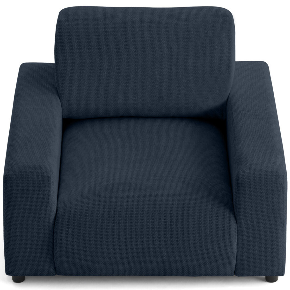 Pivoine - fauteuil en velours texturé - Bleu