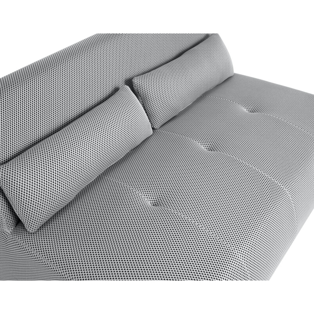 Onyx - canapé droit 2 places - en tissu mailles 3D - Gris clair