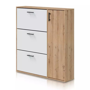 Zapatero Leia Blanco Artik (Blanco Mate) - Roble Nodi