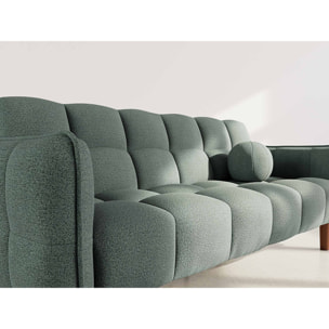 Adam - Canapé convertible clic-clac 2 places en tissu texturé - Vert