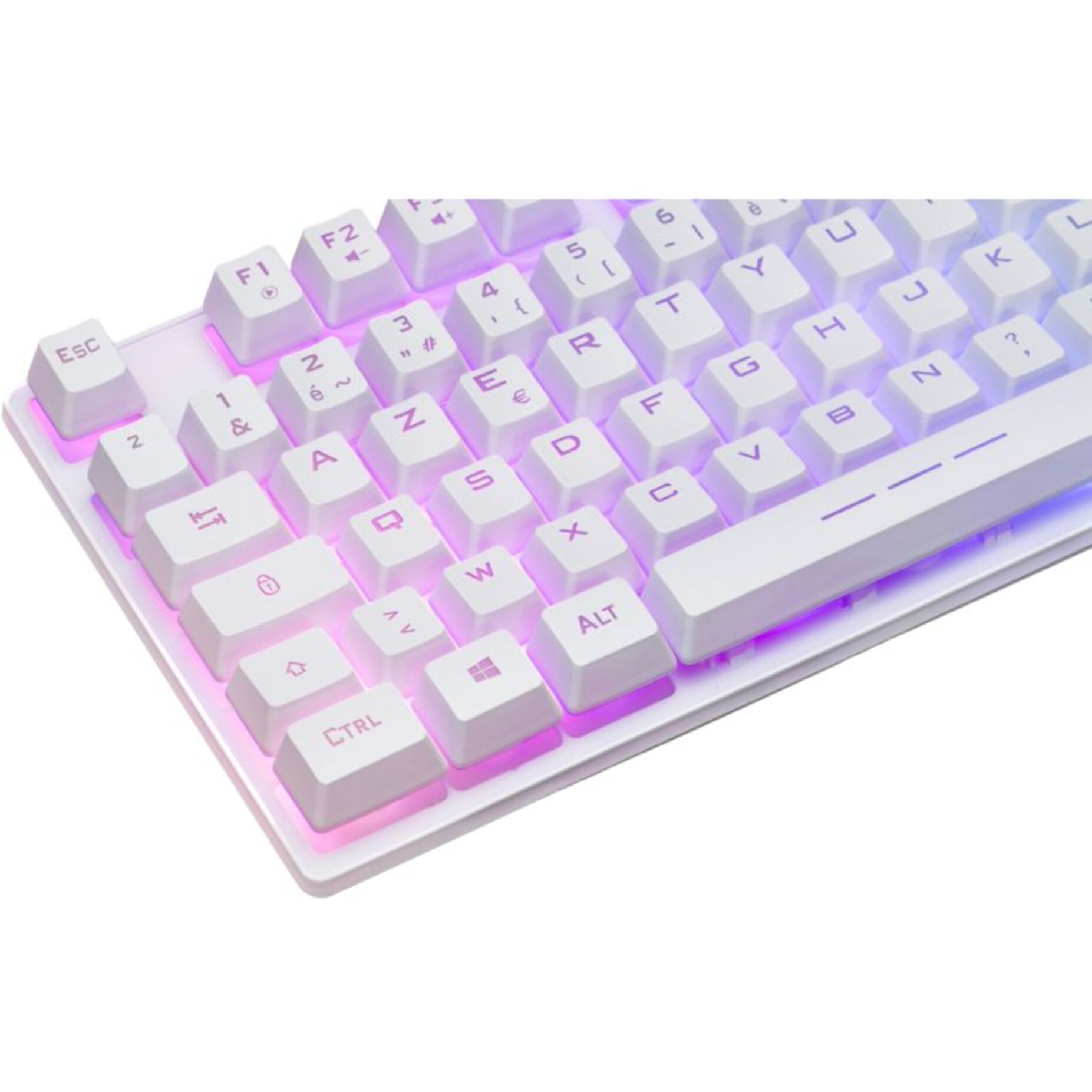 Clavier gamer THE G-LAB KEYZ CAESIUMT FR BLANC