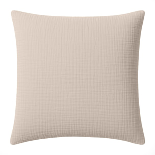 Paire de Taies d'oreiller gaze de coton lavé ecru naturel