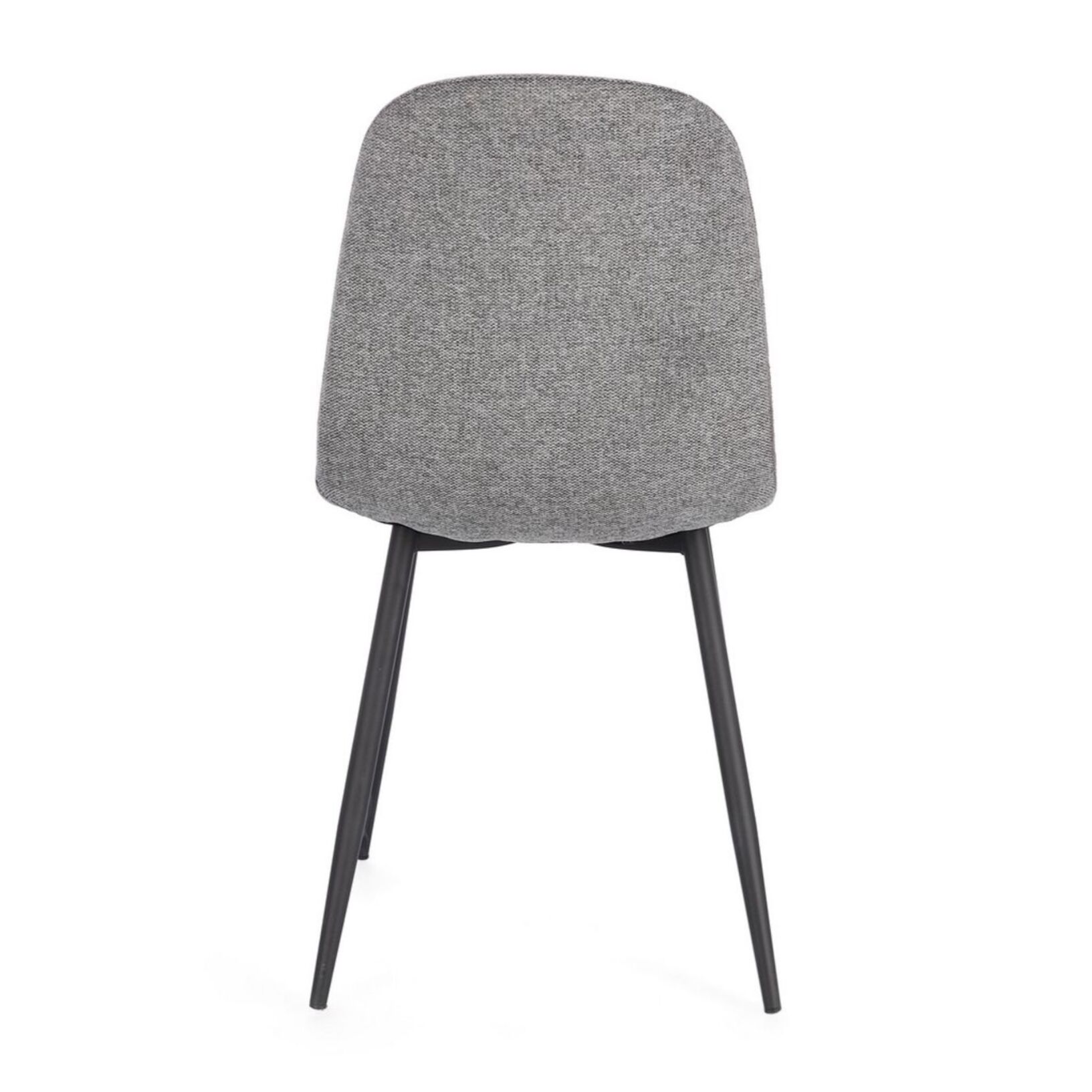 Set di sedie IRELIA in tessuto grigio scuro e acciaio antracite