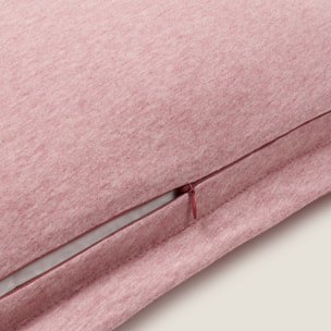 Funda cojín punto algodón sostenible Punto color rosa Punto de algodón