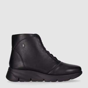 Botines de Piel - Negro - Tacón: 3 cm
