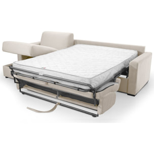 Canapé d'angle convertible express 5 places en velours - PALOMA